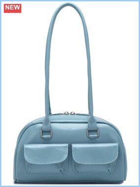 PU Leather Shoulder Bag Small Satchel Handbag with Multi Pockets Zip Magnetic